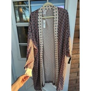NWT Ariat Womens Mesquite Kimono Duster Wrap Foulard Print L/XL Western‎ Boho